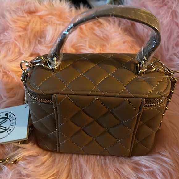 Valentio Orlandi Mini Square Train-case handbag Brown Color🌺 - Picture 8 of 14